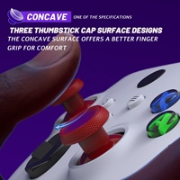 ExtremeRate Carmine Red DIY Altura ajustable ThumbsGear V3 Joysticks intercambiables para Xbox Series X S Controller
