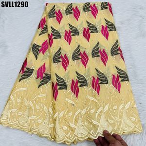 Alta calidad para decoraciones de diamantes de imitación de encaje de gasa de algodón suizo estilo Sexy Senegal bordado para exportación África Salwar Kameez <span class=keywords><strong>St</strong></span> - Product Image 6