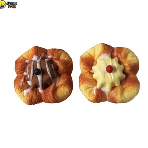 Juguete Sensorial Antiestrés JITENG al por Mayor, Pan de Trigo Integral Artificial, Donut Glaseado, Pelota Antiestrés de PU de Rebote Lento - Product Image 1