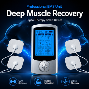 Masajeador Recargable para una Recuperación Deportiva Integral y <span class=keywords><strong>Electrodos</strong></span> de Fisioterapia con Máquina de Pulsos TENS Profundos - Product Image 1