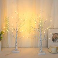 Batterie betriebene LED-Innenhof dekorative künstliche tropische Baum leuchte Kunststoff dekorative Tisch lampe