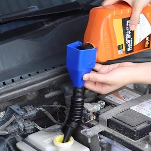 Embudo de reabastecimiento Lanbowang, dispensador de aceite para coche de diámetro pequeño, cuadrado, de plástico, manos libres, herramienta de reparación de automóviles - Product Image 1