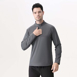 Camiseta deportiva <span class=keywords><strong>de</strong></span> manga larga con media cremallera y cuello con patrón 3D <span class=keywords><strong>de</strong></span> forro polar para hombre y mujer, para deportes al aire libre y pesca, SANDBANK TRIBE - Product Image 3