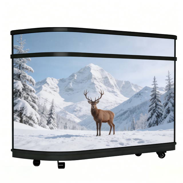 Customized Indoor Full Color Flexible LED Display with HDR10 and 3840Hz Refresh Rate P2.5 Soft Panel Front Desk Screen