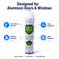 Pistolet à mousse polyuréthane A41 750 ml, mastic haute expansion pour l'installation de portes et fenêtres en aluminium, travaux de construction