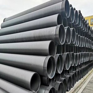 Tuyau spiralé à paroi creuse en HDPE de qualité supérieure, tuyau de drainage en plastique noir, fourniture d'usine - Product Image 6