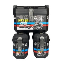 Boîte de rangement arrière universelle pour moto de haute qualité, marque BK, en matériau PP, ensemble de bagages 3 pièces, capacité 47L+25L, étanche, garantie 1 an