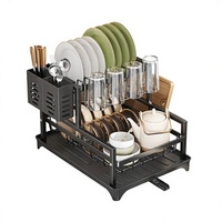 Égouttoir à vaisselle en métal non pliable pour le commerce extérieur, étagère de rangement multifonctionnelle pour comptoir, support à tasses