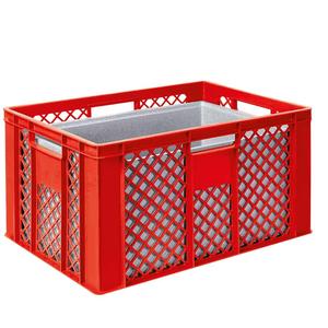 EPS-thermobox stapelkorb MIT Rotem Korb und grauem deckel 600x400x320mm lxbxh - Product Image 3