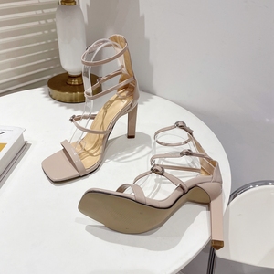 Sandalias de Tacón Alto para Mujer, Estilo 2025, Punta Cuadrada, Elegantes y Sensuales, con Hebilla, Estilo Romano - Product Image 4