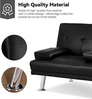 Canapés de salon avec porte-gobelet, divan pliable, pliable, bon marché, échantillon gratuit