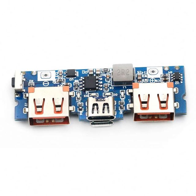 Lithium Battery Charger Board LED Dual USB 5V 2.4A MicroType-C USB Mobile Power Bank 18650 Charging Module
