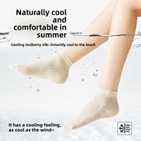 Chaussettes d'été fines en soie tricotée pour femmes, antibactériennes, rafraîchissantes, courtes, style ballet, blanches, longueur cheville