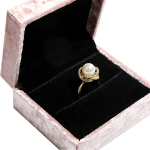 Nuevo Diseño de Caja de Joyería de Terciopelo Rosa de Lujo, Caja de Empaque para Aretes, Pulseras, Collares y Anillos, Caja de Joyería Personalizada - Product Image 5