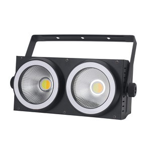 Nieuwe Hot Sale 2-ogen <span class=keywords><strong>Blinder</strong></span> met LED Ring 240W LED COB Stage-effectlicht Warm Wit Aluminium Licht DMX512 Stage-effectlicht - Product Image 2