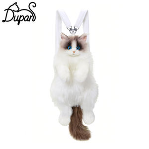 Zaino a Forma di Gatto Ragdoll Bicolore in Peluche DUPAN Haishan, Simulazione Realistica di Animale Carino per Decompressione - Product Image 1