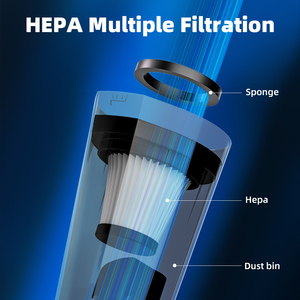Aspirapolvere Elettrico Verticale Portatile con Filtrazione HEPA per Hotel e Casa, Aspirazione a Secco/Umido Senza Sacchetto per la Cura dei Pavimenti - Product Image 5
