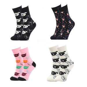 Chaussettes européennes et américaines à la mode en coton pur, <span class=keywords><strong>bas</strong></span> d'automne et d'hiver à motif léopard - Product Image 1