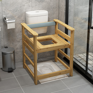 Silla de baño de bambú <span class=keywords><strong>para</strong></span> adultos de diseño moderno, taburete móvil <span class=keywords><strong>para</strong></span> sentadillas, artefacto <span class=keywords><strong>para</strong></span> ancianos, mujeres <span class=keywords><strong>embarazadas</strong></span>, <span class=keywords><strong>para</strong></span> baño interior y exterior - Product Image 1