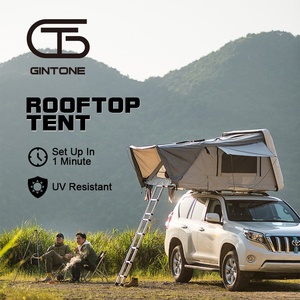 Carpa de <span class=keywords><strong>Techo</strong></span> para <span class=keywords><strong>Coche</strong></span>, Portátil, para 2-4 Personas, con Carcasa de ABS de Doble Capa, Impermeable, Resistente al Viento y a los Rayos UV, para Tres Estaciones - Product Image 1