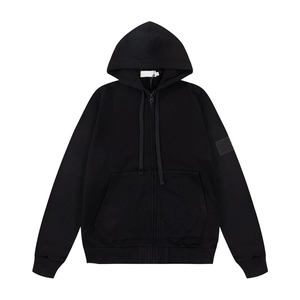 2025 Men's 100% Cotton <strong>ROCK</strong> Style Hoodie Solid Color Zipper Sweatshirt Warm Winter <strong>Clothing</strong> From Manufacturers - Product Image 5