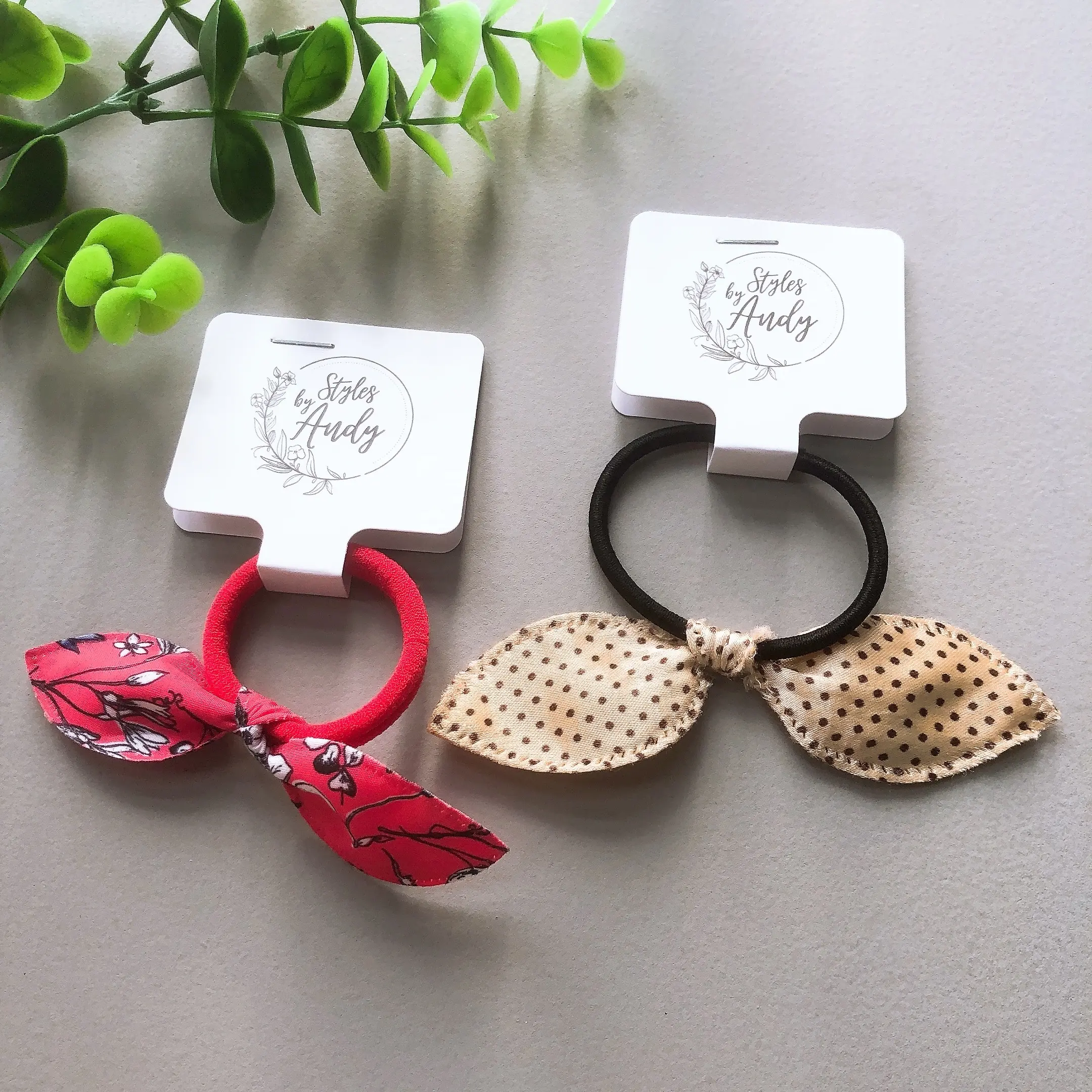 Impresión personalizada con logotipo propio accesorios para el cabello tarjetas de papel para exhibir lazos para el cabello