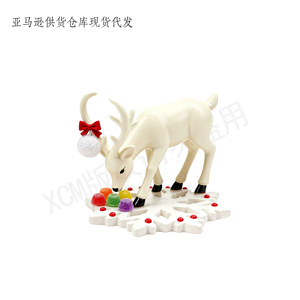 Figura <span class=keywords><strong>de</strong></span> Reno Navideño con Base <span class=keywords><strong>de</strong></span> Copo <span class=keywords><strong>de</strong></span> Nieve - Artesanía <span class=keywords><strong>de</strong></span> Resina Personalizada, Reno Hecho a Mano con Campana en el Cuello para Decoración Rústica - Product Image 5