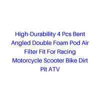 Filtre à air double en mousse coudée haute durabilité (4 pièces) pour moto de course, scooter, vélo, moto tout-terrain, VTT