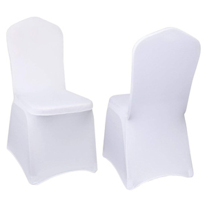 Housse de chaise blanche pour mariage, polyester élastique, banquet, extensible, spandex, pour événements et mariages - Product Image 1