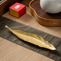 Ensemble de porte-encens porte-encens feuille porte-encens pour bâtons attrape-cendres pour méditation Yoga