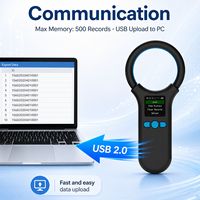 Lector de Identificación Animal Portátil de 125khz 134.2khz, Escáner ABS FDX-B para Identificación de Microchip de Mascotas y Ganado
