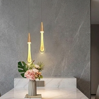 Lustre Moderne de Luxe Léger pour Chambre Principale, Suspension Créative Simple et Personnalisée à Longue Ligne