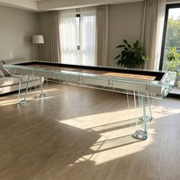 Fabricant de tables de shuffleboard commerciales, table de jeu de shuffleboard en bois personnalisée pour bar, club, hôtel, OEM ODM