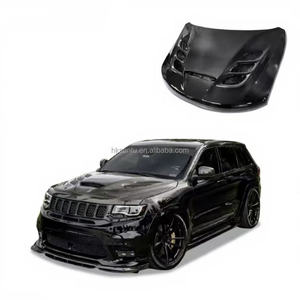 ใหม่สำหรับ Grand Cherokee ฝาครอบเครื่องยนต์แบบ Carbon Fiber Bumper SVR Style คุณภาพสูง 100% ติดตั้งง่ายแบบขันสกรู - Product Image 1