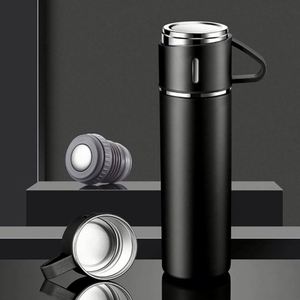 Gobelets isothermes en acier inoxydable de 500 ml en forme de diamant Dynamics, tasses de voyage à café avec couvercle et paille - Product Image 2