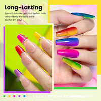 Hanyinail Ongles en gel en verre cristal sans HEMA de haute qualité OEM/ODM Jeu de couleurs avec source de lampe à LED Emballage de bouteille