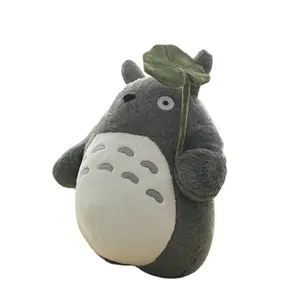 Kawaii japon tarzı Anime kedi dolması hayvan bebek Anime büyük diş Totoro peluş Kawaii Kawaii ches hayvan sevimli şifa film