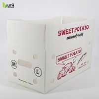 Hete Aanbieding Op Maat Gemaakte Waterdichte Duurzame Golfkartonnen Zoete Aardappelverpakking voor Groentevervoer