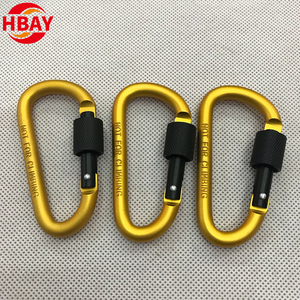 คาราบิเนอร์สีเหลืองตัวหนา8ซม. ห่วงอลูมิเนียมอัลลอยสำหรับปีนเขาตัวเชื่อมต่อ - Product Image 5