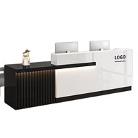 Bureau de réception moderne et luxueux de petite taille, personnalisé par le fabricant, pour les écoles, les hôtels, les hôpitaux et les usages commerciaux - Durable et facile à nettoyer