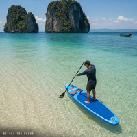 Planche de SUP stable et large, durable, capacité de charge de 400 kg, idéale pour les activités nautiques familiales en plein air et les divertissements de vacances