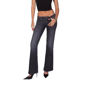 <span class=keywords><strong>Jeans</strong></span> de <span class=keywords><strong>Mujer</strong></span> Estilo Y2K, Corte Recto, Cintura Baja, Ligeramente Acampanados - Product Image 5