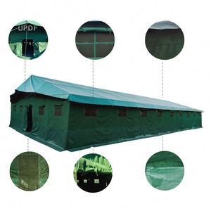 เต็นท์ผ้าใบกันน้ำสีเขียวขี้ม้าแบบสองชั้นขนาดใหญ่ 100 ที่นั่ง สำหรับ 4 ฤดู 1 ห้องนอน เหมาะสำหรับแอฟริกา ยูกันดา - Product Image 2