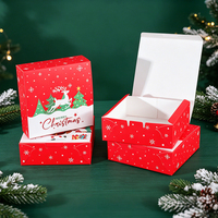 Caja de Regalo Navideña Personalizada, Caja de Regalo Rígida de Cartón para Fiestas Navideñas, Almacenamiento de Regalos y Obsequios