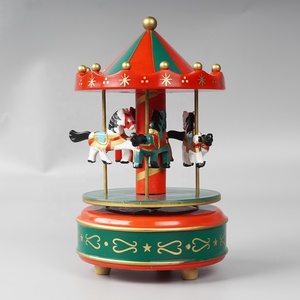 Caja de Música de Carrusel de Plástico de la Marca MELODY, Colorida, con Carrusel Giratorio y 4 Figuras de Caballos, para Regalo de Navidad - Product Image 5