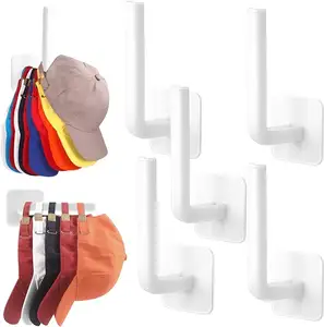 DS3034 No Drilling Hangers For Hanging Cloth Wall-mounted Hat Rack For Baseball Caps Organizer Adhesive Hat Hooks Hanger Holder