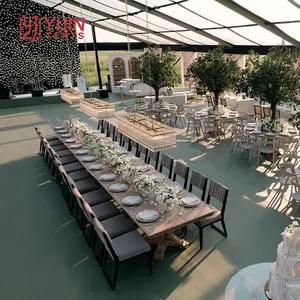 10x25 м Роскошная Временная прозрачная крыша, ПВХ ткань, свадебная палатка для вечеринки на 200 человек, мероприятие Сделано в Китае