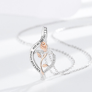 Collar de Plata de Ley S925 con Colgante de Flor de Circonio, Elegante y Sencillo, Venta al por Mayor de Fábrica, Joyería Fina para Mujer - Product Image 2