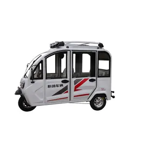 Factory Price Three Wheel Electric Taxi Closed Cabin Passenger Tricycle Tuk Tuk For Adult 5-6 Passager Bajaj Electric Tricycle