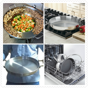 Parte <span class=keywords><strong>de</strong></span> la familia 23 "<span class=keywords><strong>de</strong></span> acero inoxidable plana redonda Plancha Grill Comal Pozo Plancha Taco Fry Pan - Product Image 5